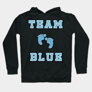 Team Blue Boy Baby Shower Gender Reveal Party Cute Funny Gift Hoodie